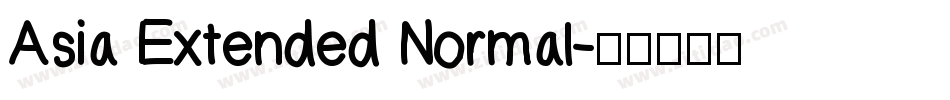 Asia Extended Normal字体转换